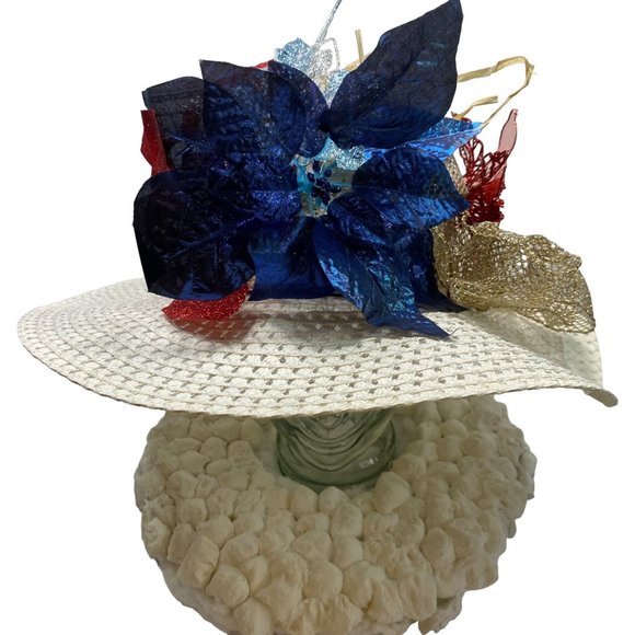 Handmade Union Jack Over the Top Derby Church Hat - Picture 3 of 10